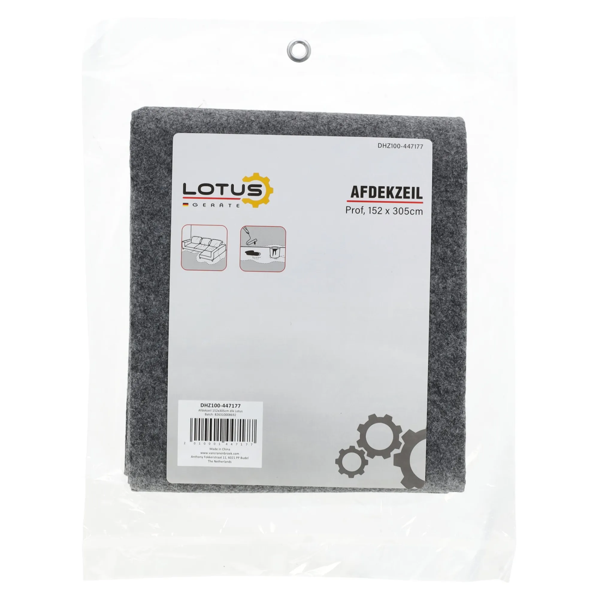 Lotus Verfspullen>Afdekzeil 152 x 305 cm prof