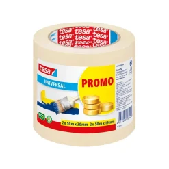 Tesa Verfspullen>Afplakband uni 19mmx50M+30mmx50M