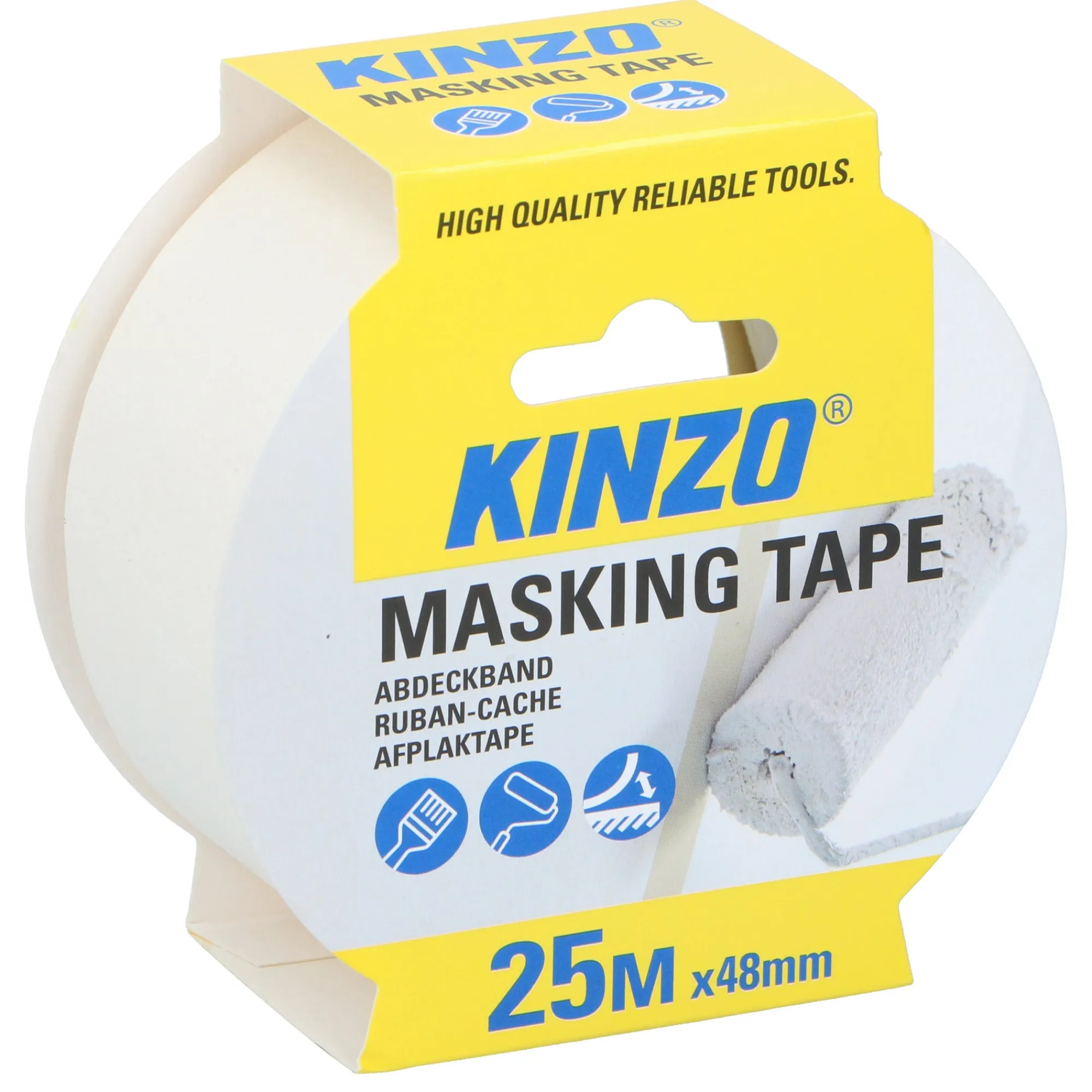 Kinzo Verfspullen>Afplaktape 25m x 48mm