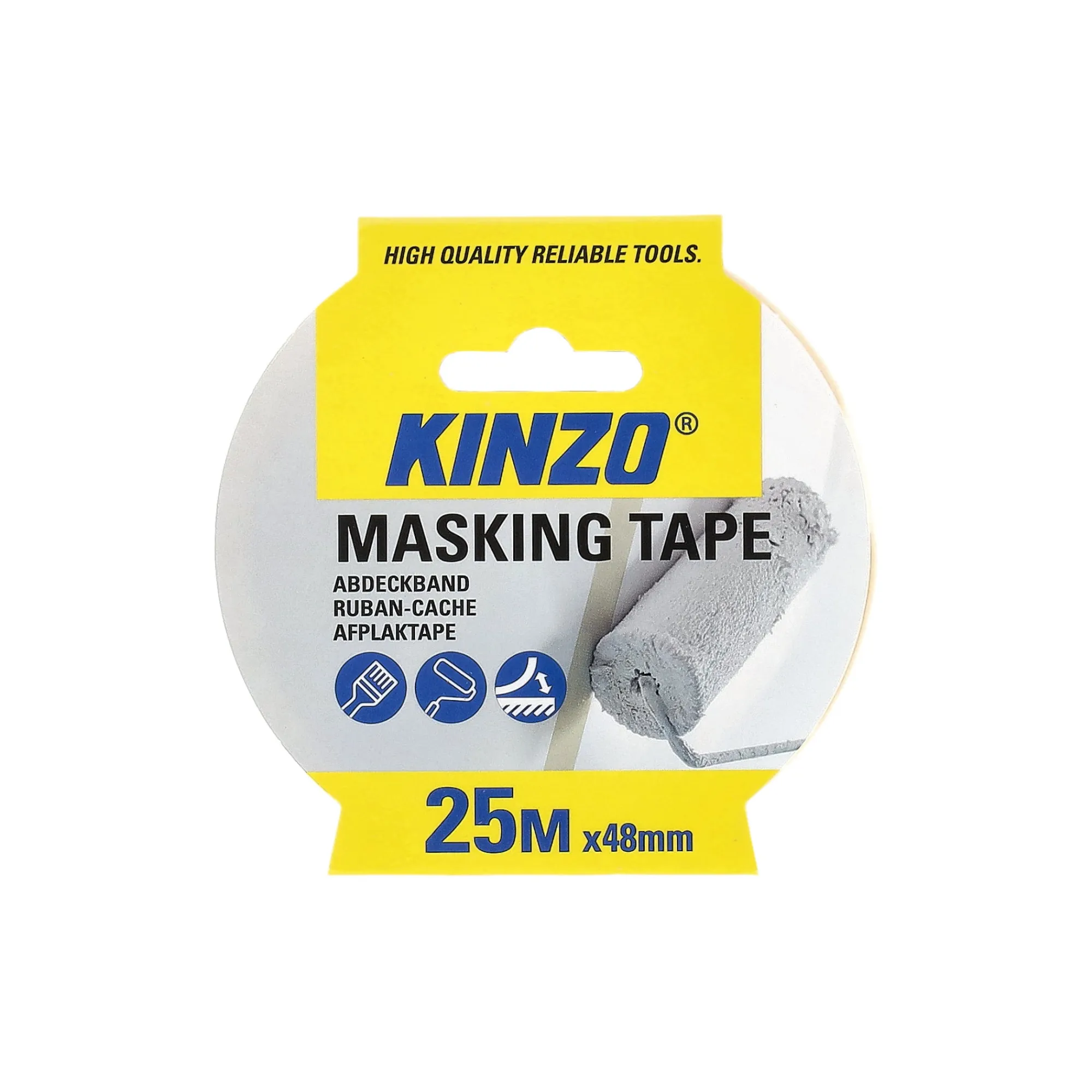 Kinzo Verfspullen>Afplaktape 25m x 48mm