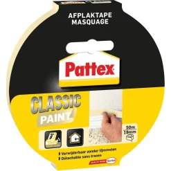 Pattex Verfspullen>Afplaktape verf 50Mx19mm