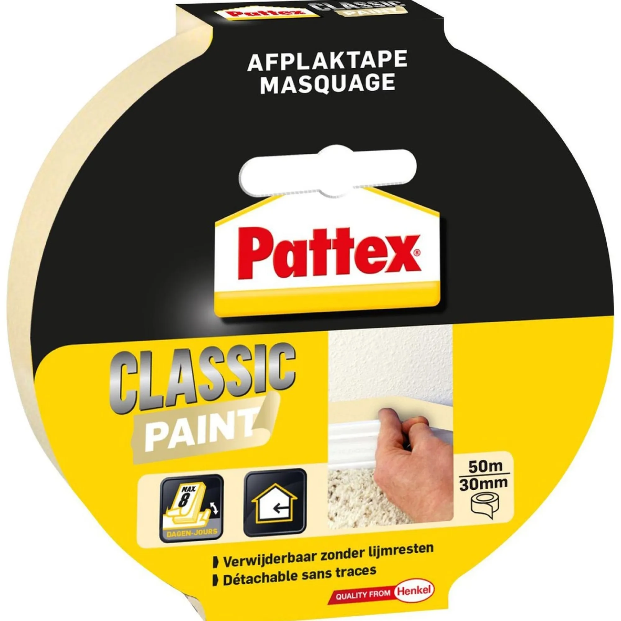 Pattex Verfspullen>Afplaktape verf 50Mx30mm