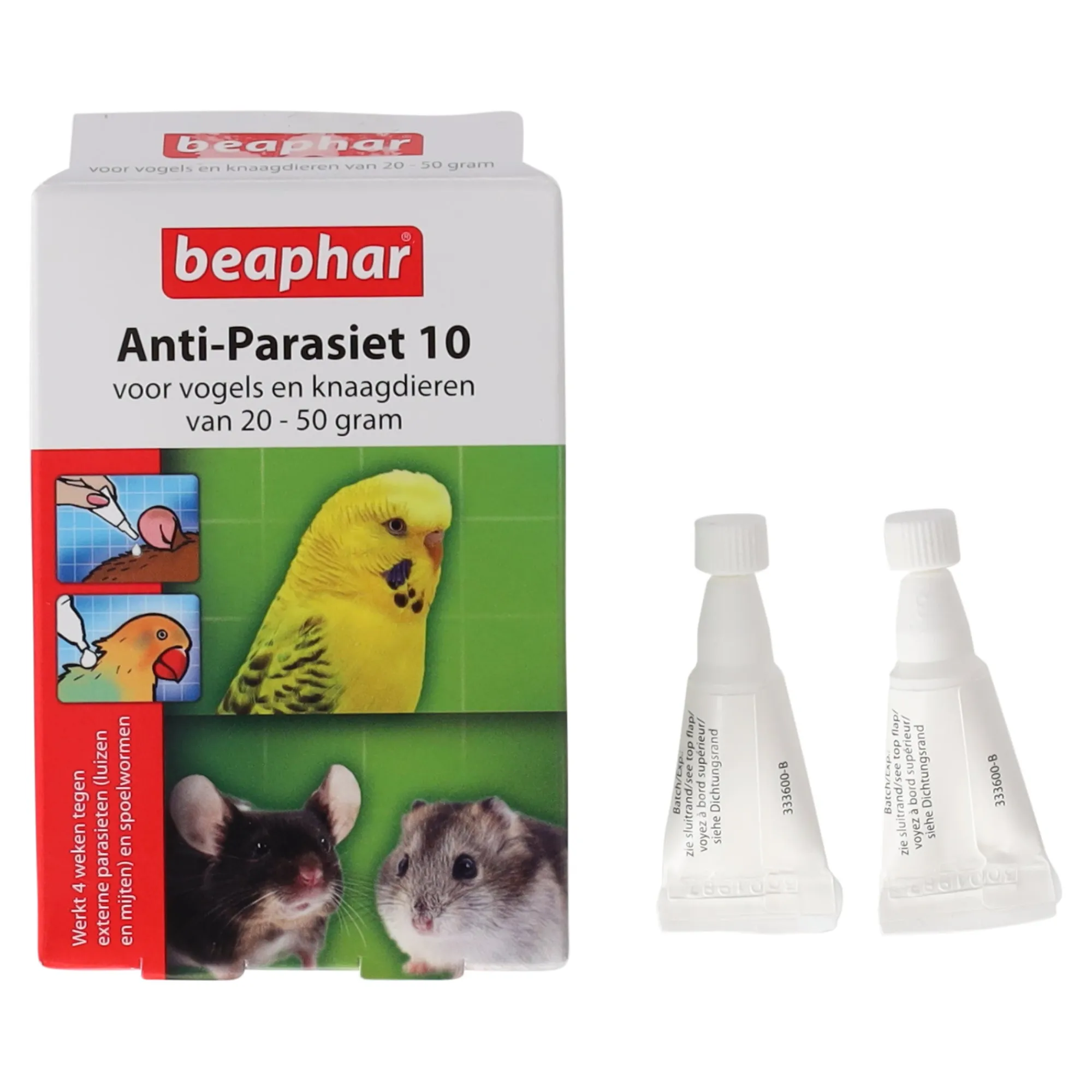 Beaphar Knaagdierverzorging>Anti-parasiet 10 knaag/vogel 20-50g 2st