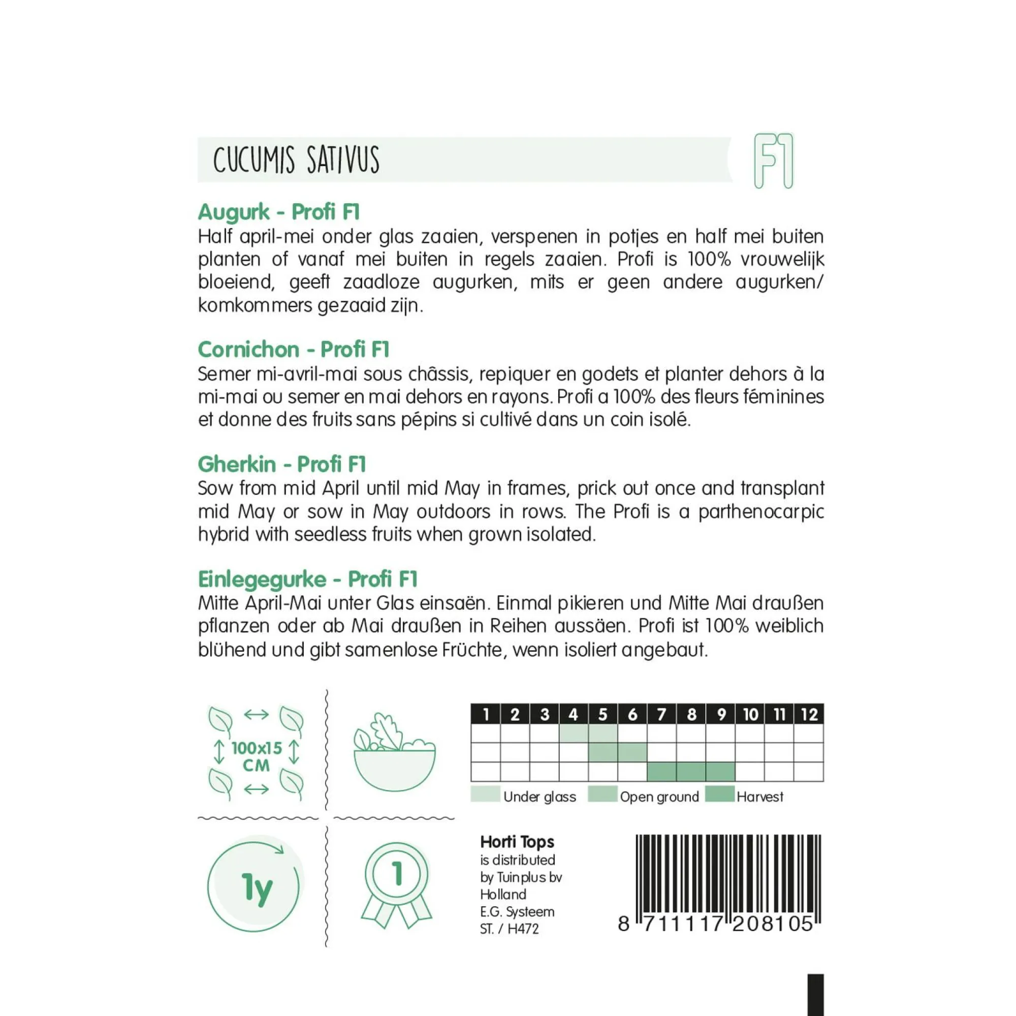 Horti Tops Moestuin>Augurken profi