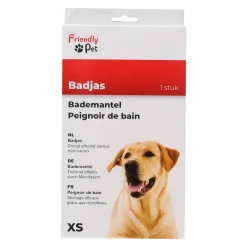 Friendly Pet Hondenverzorging>Badmantel hond blauw XS 30cm
