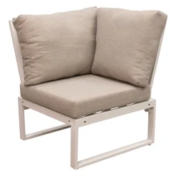 Bois le Duc Loungesets>Bank hoek Foxton wit met kussens