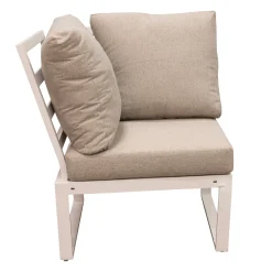 Bois le Duc Loungesets>Bank hoek Foxton wit met kussens