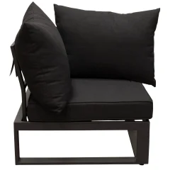 Bois le Duc Loungesets>Bank hoek Frullo antraciet met kussens