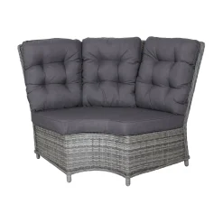 Bois le Duc Loungesets>Bank hoek rond Sicura Willow Grey