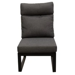 Bois le Duc Loungesets>Bank tussen Harston zwart met kussens