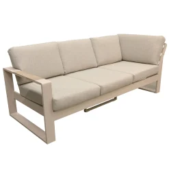 Bois le Duc Loungesets>Bank 2-zit en hoek rechts Malviza latte met kussens