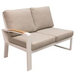 Bois le Duc Loungesets>Bank 2-zit links Foxton wit met kussens