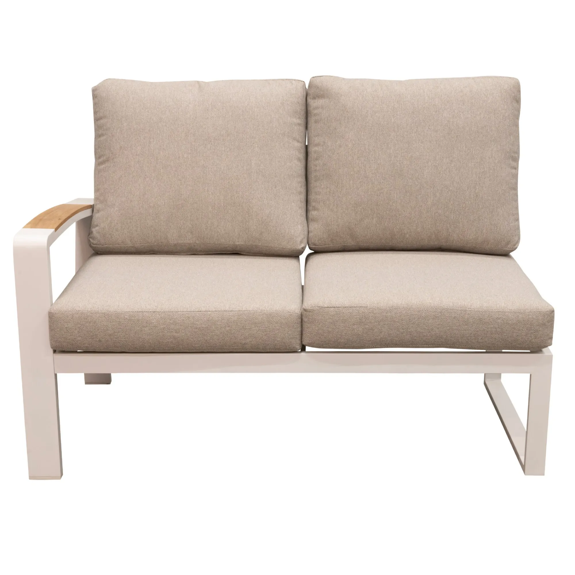 Bois le Duc Loungesets>Bank 2-zit links Foxton wit met kussens