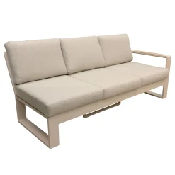 Bois le Duc Loungesets>Bank 3-zit links Malviza latte met kussens