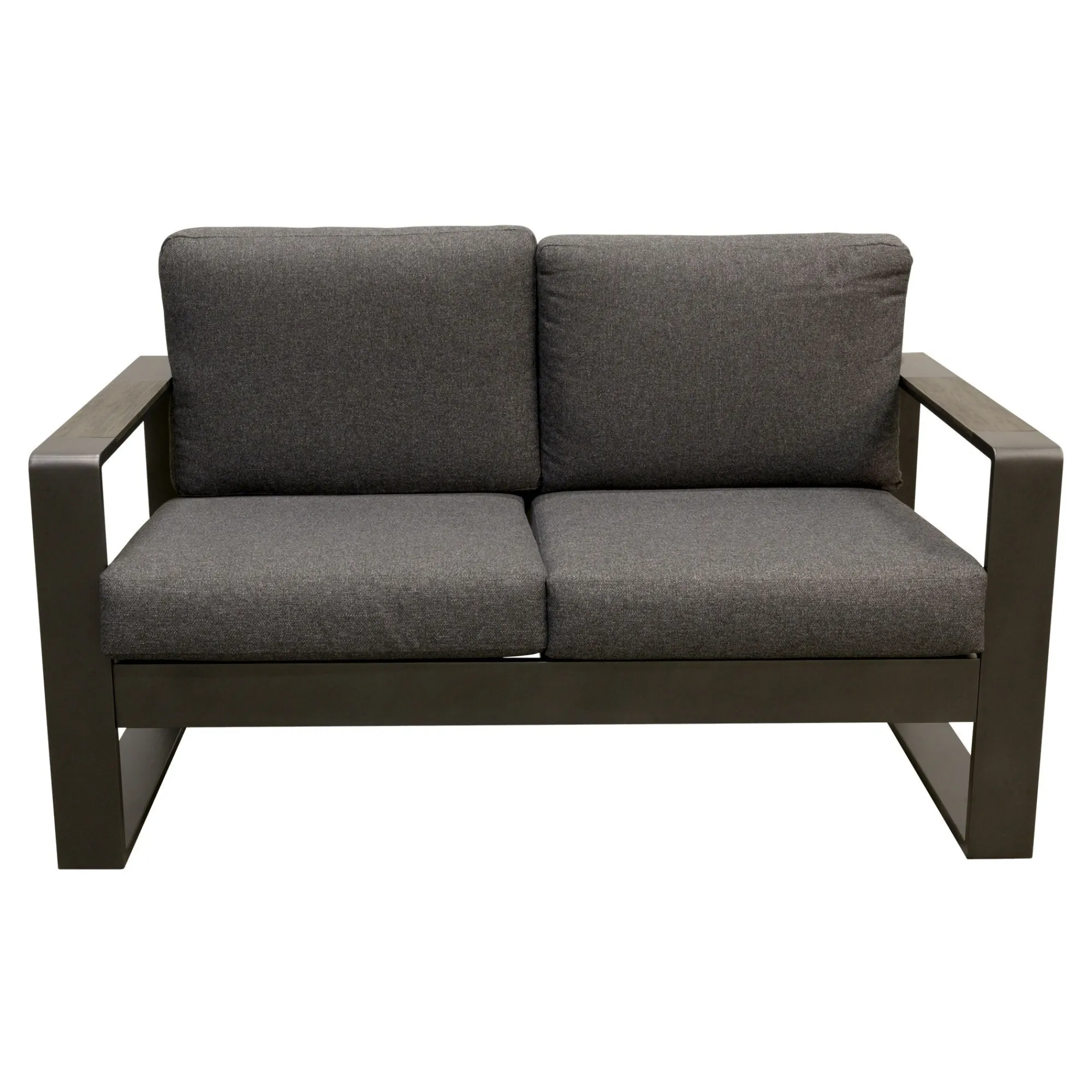 Bois le Duc Loungesets>Bank 2-zit Malviza antraciet met kussens