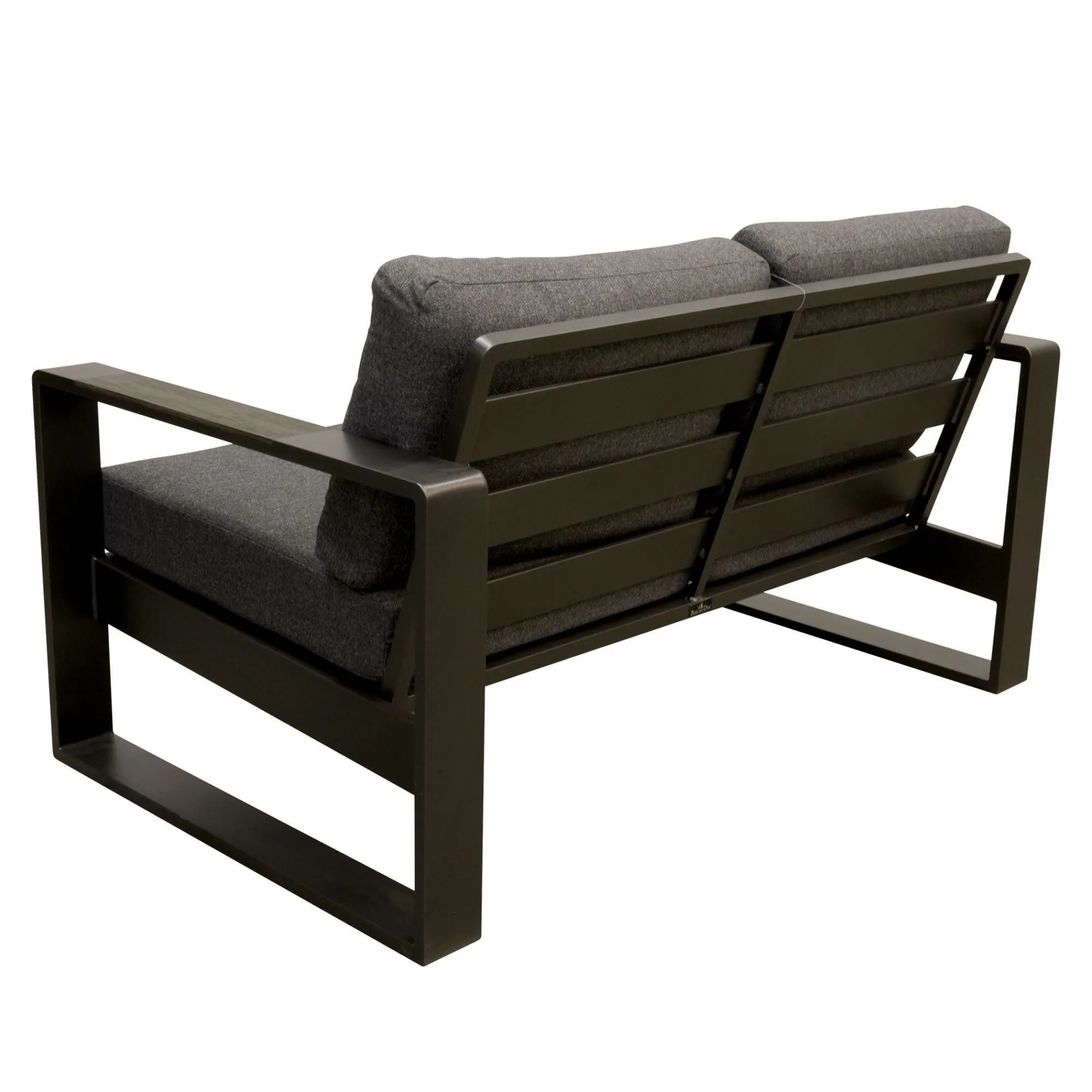 Bois le Duc Loungesets>Bank 2-zit Malviza antraciet met kussens