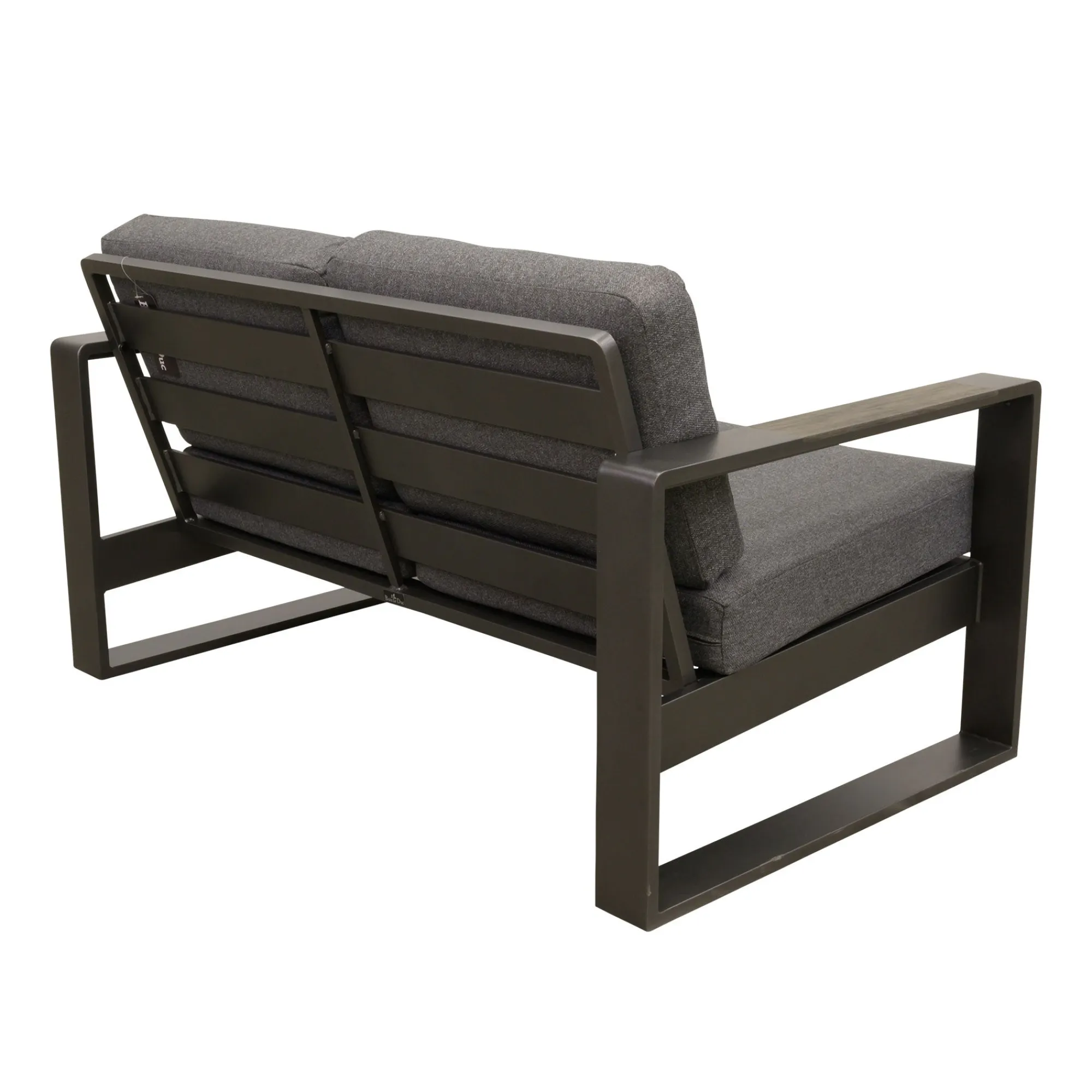 Bois le Duc Loungesets>Bank 2-zit Malviza antraciet met kussens