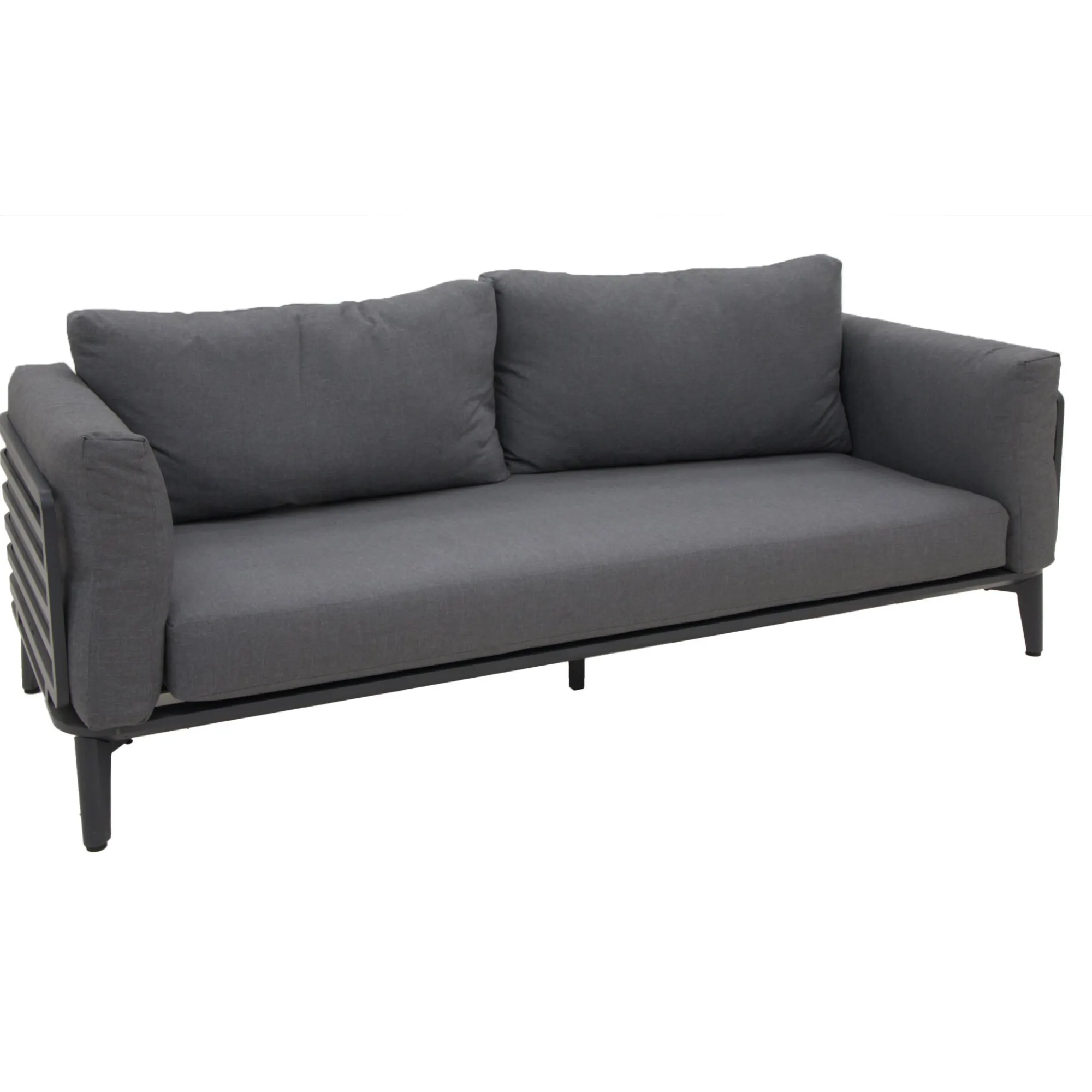 Bois le Duc Loungesets>Bank 2-zit Pereto antraciet met kussens