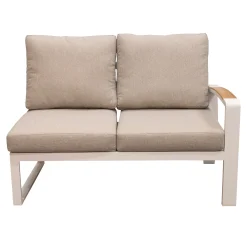 Bois le Duc Loungesets>Bank 2-zit rechts Foxton wit met kussens