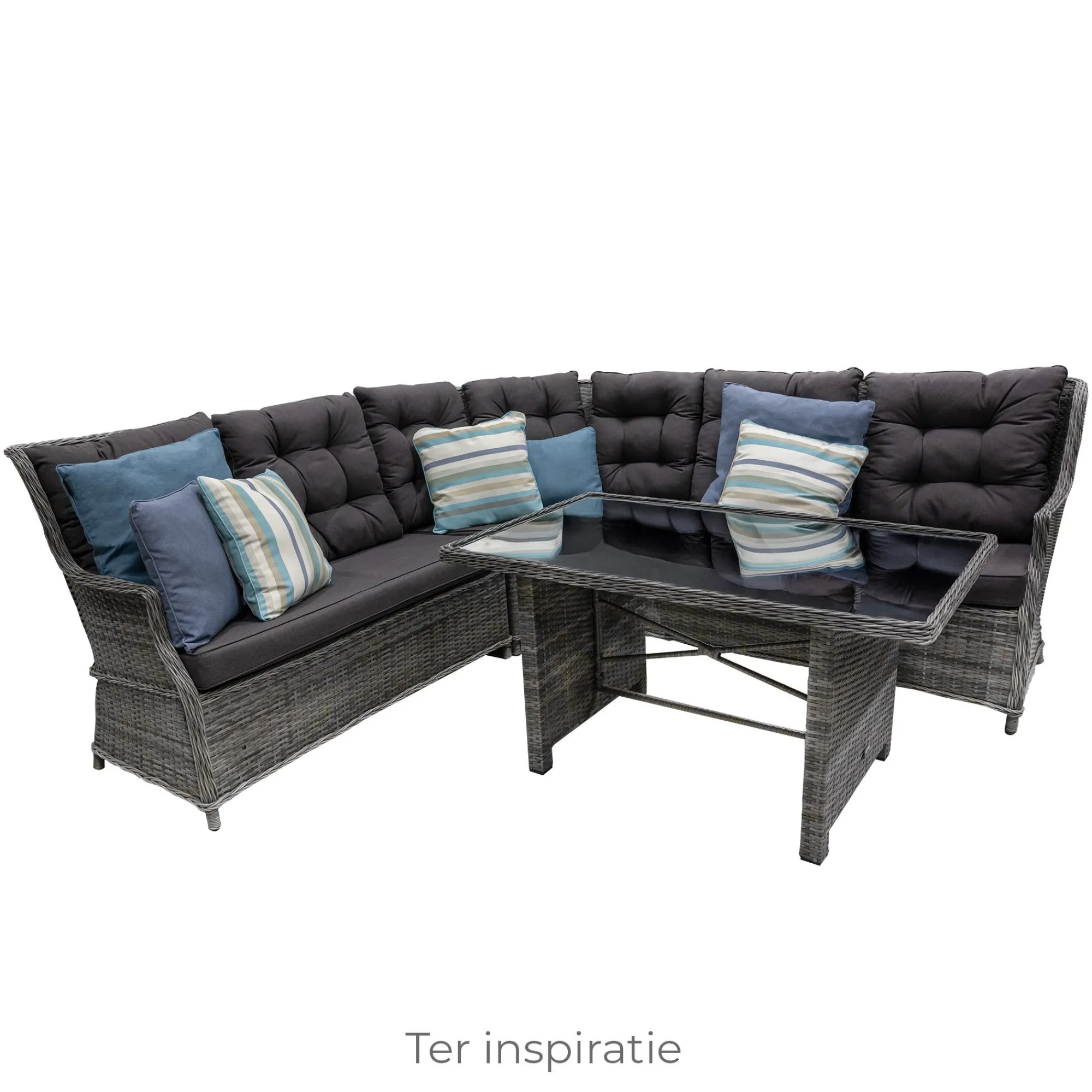 Bois le Duc Loungesets>Bank 2-zit rechts Sicura Willow Grey