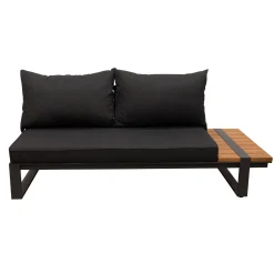 Bois le Duc Loungesets>Bank 2-zits links Frullo antraciet met kussens