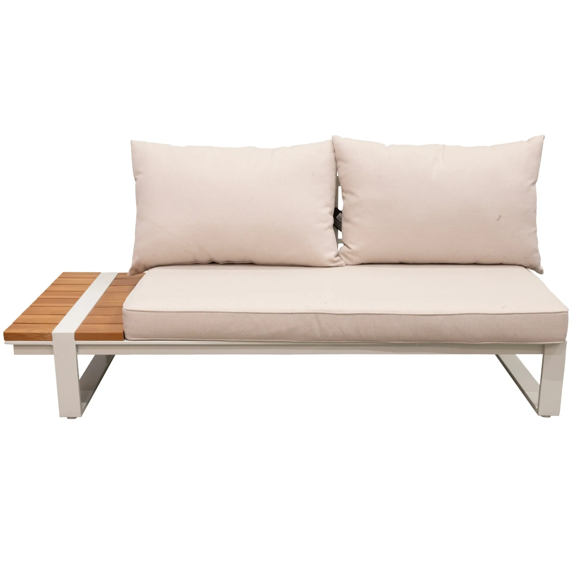 Bois le Duc Loungesets>Bank 2-zits rechts Frullo crème met kussens