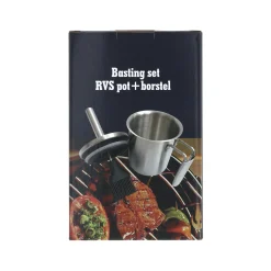 Barbecueaccessoires>Basting set RVS pot+borstel