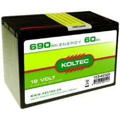 Koltec Afrastering>Batterij 12V - 60AH Alkeline