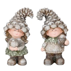 Mica Decorations Kerstdecoratie>Beeld deco dennenappel 20cm