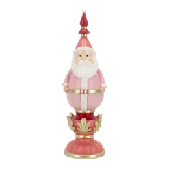 Kerstdecoratie>Beeld kerstman donkerroze 49 cm