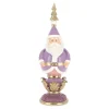Kerstdecoratie>Beeld kerstman paars 34 cm