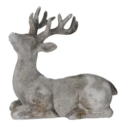 O'malley Kerstdecoratie>Beeld rendier 28cm rustiek