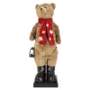 Kerstdecoratie>Beer bruin 110cm bewegend en geluid