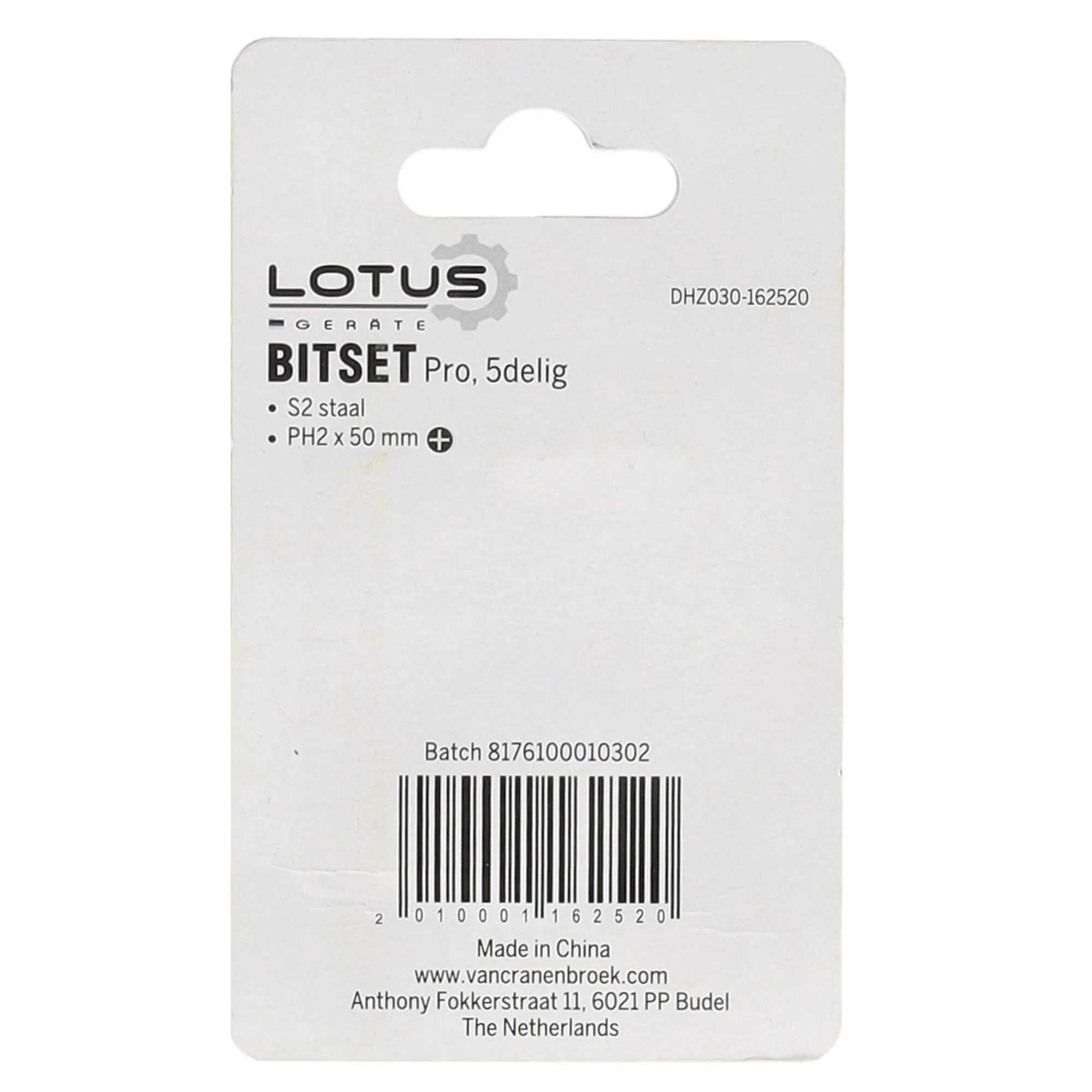 Lotus Toebehoren Elektrisch Gereedschap>Bitset pro 5-delig PH2