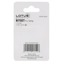 Lotus Toebehoren Elektrisch Gereedschap>Bitset pro 5-delig PZ2