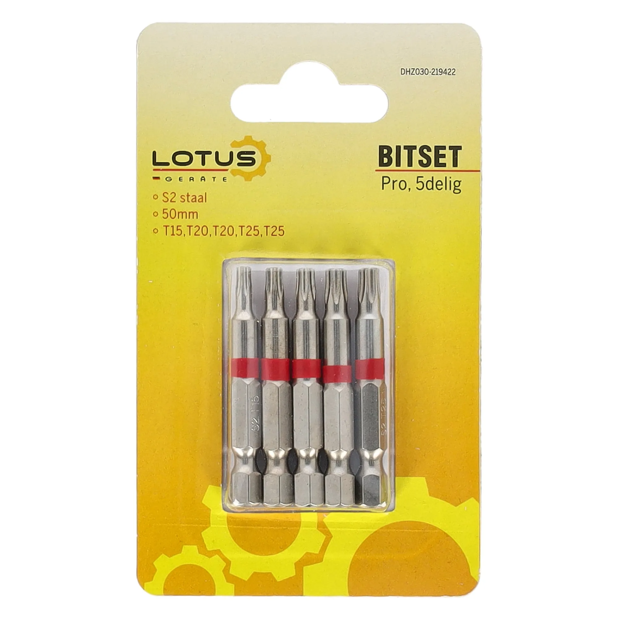 Lotus Toebehoren Elektrisch Gereedschap>Bitset pro 5-delig torx 15-20-25