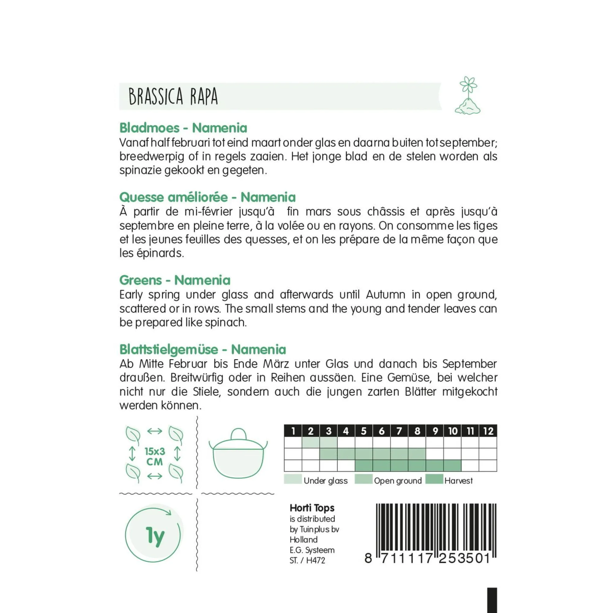 Horti Tops Moestuin>Bladmoes Namenia zaad