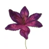 Decoris Kerstdecoratie>Bloem fluweel paars 60 cm