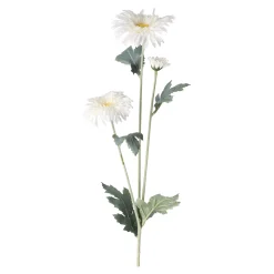 Decoris Kunstplanten En Kunstbloemen>Bloem op steel wit 68 cm