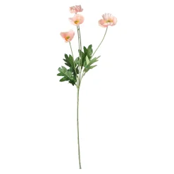 Kunstplanten En Kunstbloemen>Bloem Poppy roze 59 cm