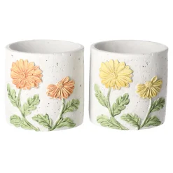 Natural Collections Vazen En Potten>Bloempot cement 10 cm 3 assorti