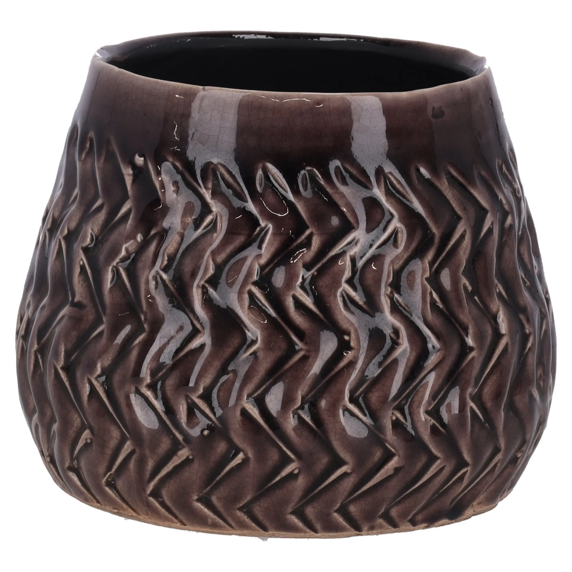 Natural Collections Vazen En Potten>Bloempot grijs 16 x 13 cm