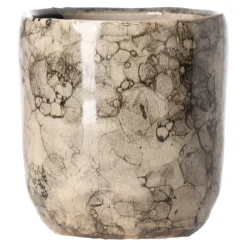 Vazen En Potten>Bloempot keramiek 8 cm taupe