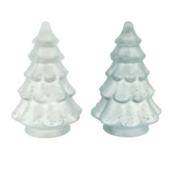 Natural Collections Kerstdecoratie>Boom glas blauw 11 x 17 cm