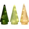 Kerstdecoratie>Boom glas groen 20 cm led