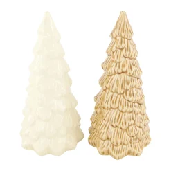 Kerstdecoratie>Boom keram bruin 10x21cm