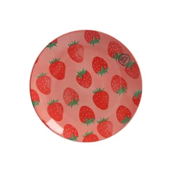 Decoris Koken & Tafelen>Bord aardbei 21 cm 2 assorti