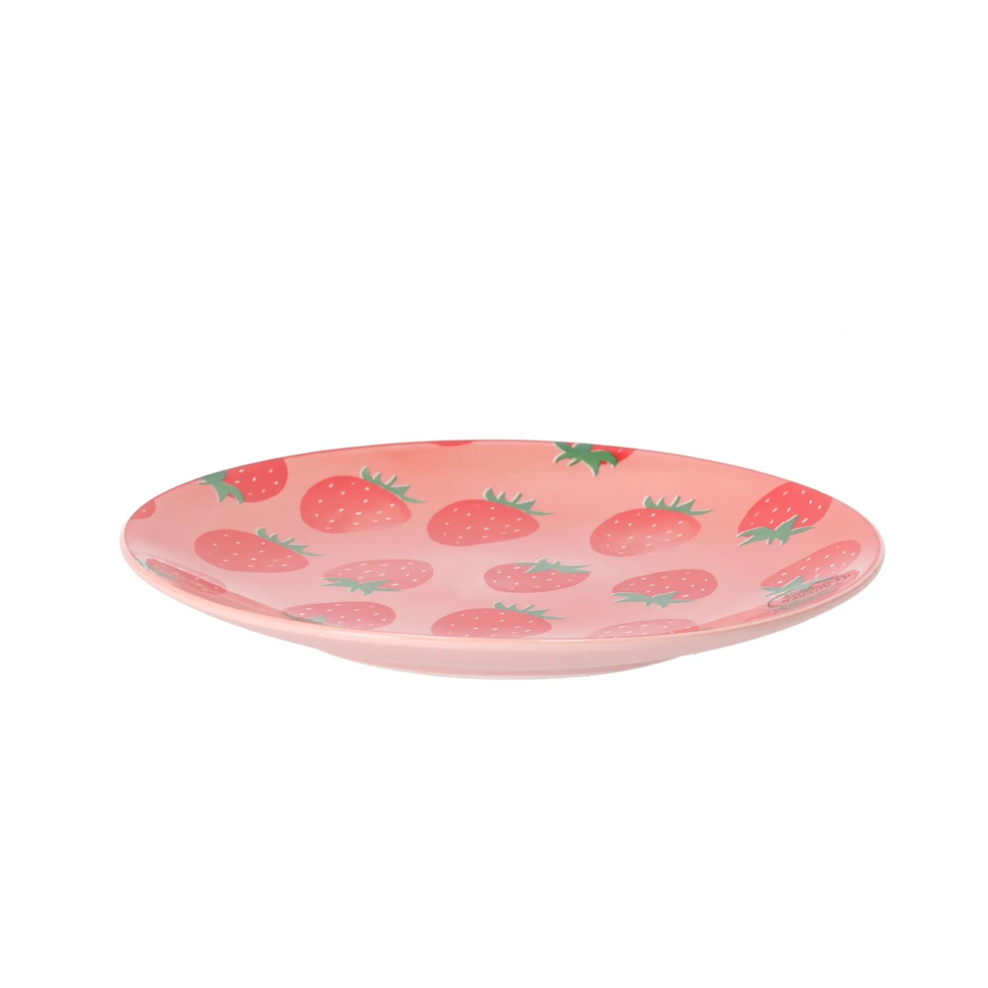 Decoris Koken & Tafelen>Bord aardbei 21 cm 2 assorti