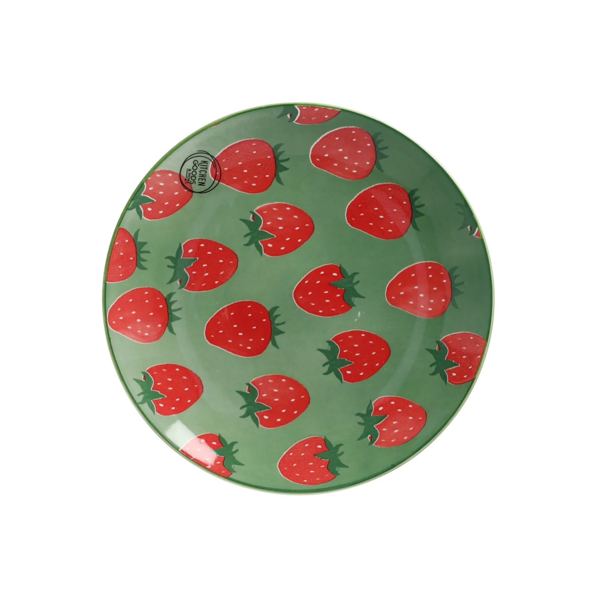 Decoris Koken & Tafelen>Bord aardbei 21 cm 2 assorti