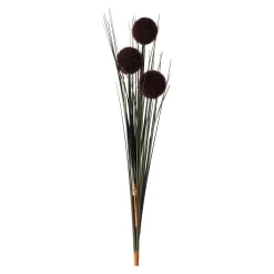 O'malley Kunstplanten En Kunstbloemen>Bruine grasbundel met bol 98 cm